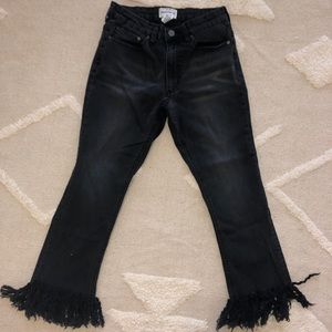 Republic black jeans with frayed ends